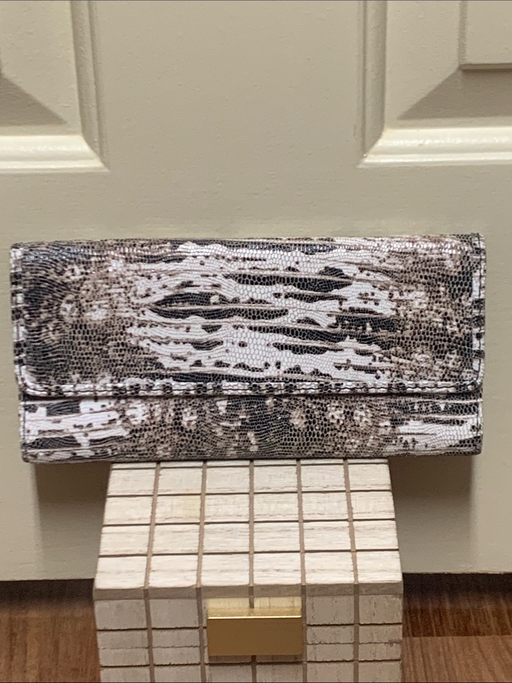 HOBO Snake Print Leather Wallet